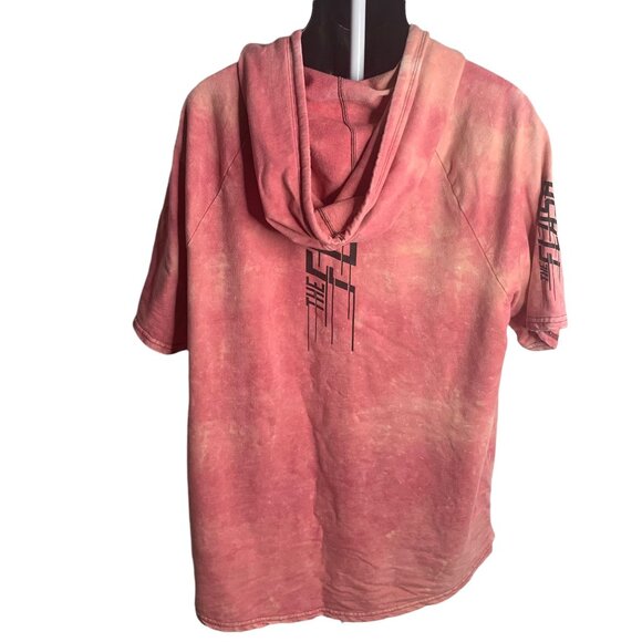 DC The Flash Short Sleeve Pullover Hoodie 2XL Custom Tie Dye Kangaroo Pocket - Picture 5 of 7